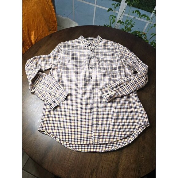 Eddie Bauer Shirt Size XL Extra Large Gray Flannel Button Down Outdoors Casual - Picture 2 of 16